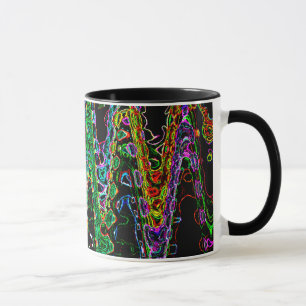 Regenbogen-Wellenform-abstrakte Kunst Tasse