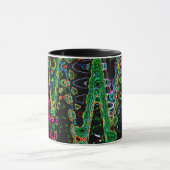 Regenbogen-Wellenform-abstrakte Kunst Tasse (Zentrum)
