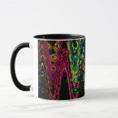 Regenbogen-Wellenform-abstrakte Kunst Tasse (Links)