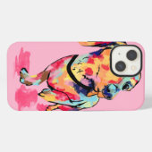 Regenbogen-Welpe iPhone Hülle (Rückseite (Horizontal))