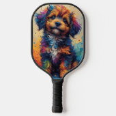 Regenbogen-Welpe Pickleball Schläger (Rückseite)