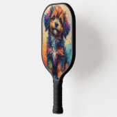 Regenbogen-Welpe Pickleball Schläger (Links)