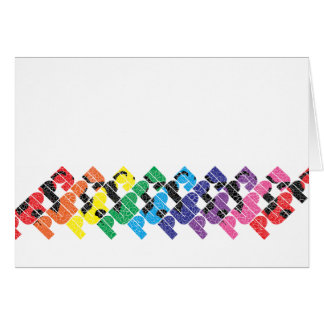 Regenbogen-Welpenkarte