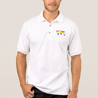 Regenbogen-Weltkarte-1192306_1920 Polo Shirt
