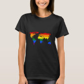 Regenbogen-Weltkarte-1192306_1920 T-Shirt (Vorderseite)