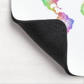 Regenbogen-Weltkarte Mousepad (Ecke)