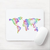 Regenbogen-Weltkarte Mousepad (Mit Mouse)