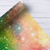 Regenbogen-Weltraum-Galaxie-Nebel-Kühlstern-Muster Geschenkpapier