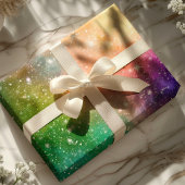 Regenbogen-Weltraum-Galaxie-Nebel-Kühlstern-Muster Geschenkpapier