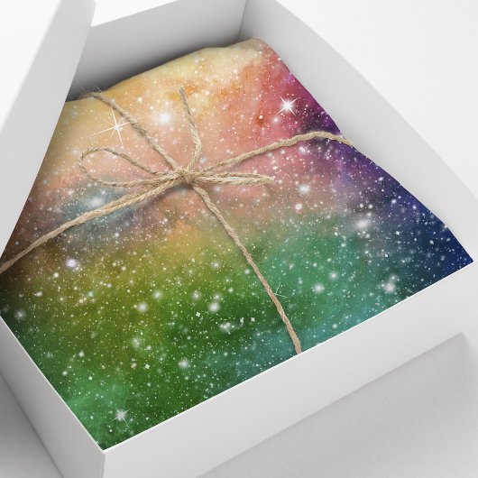 Regenbogen-Weltraum-Galaxie Seidenpapier