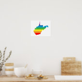 Regenbogen westjungfisch poster (Küche)