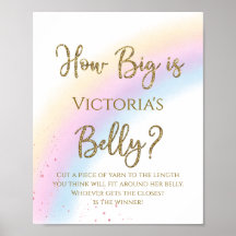 Regenbogen Wie groß ist Mamas Bauch Baby Shower Sp