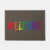 Regenbogen-Willkommen Fußmatte (Vorderseite)