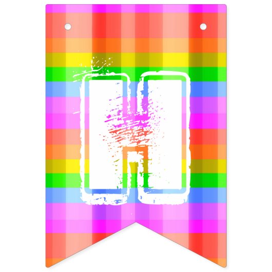 Regenbogen Wimpelkette (Zweite Fahne)