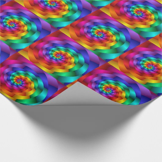 Regenbogen windt sich Geschenk-Packpapier Geschenkpapier (Ecke)