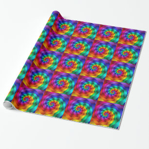 Regenbogen windt sich Geschenk-Packpapier Geschenkpapier