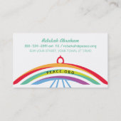 Regenbogen-Winged-Taube (scharf / vollfarbig) Visitenkarte (Rückseite)