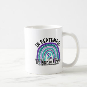 Regenbogen wir tragen Aquamarin und Lila für Suizi Kaffeetasse