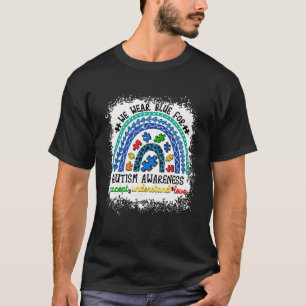 Regenbogen Wir tragen Blau für den Monat der Autis T-Shirt