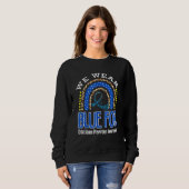 Regenbogen Wir tragen Blauer Kindesmissbrauch Mona Sweatshirt (Vorne ganz)