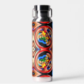 Regenbogen-Wirbel-Abstrakt-Wasserflasche Trinkflasche (Vorne)