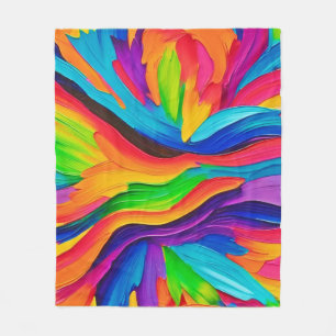 Regenbogen-Wirbel-Gemälde Fleecedecke