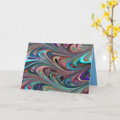 Regenbogen-Wirbel Grußkarte Karte (Gelbe Blume)