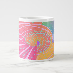 Regenbogen-Wirbel Jumbo-Tasse