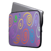 Regenbogen-Wirbel Laptop-Hülle Laptopschutzhülle (Vorderseite Links)