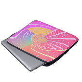 Regenbogen-Wirbel Laptopschutzhülle (Vorne Knopf)