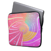 Regenbogen-Wirbel Laptopschutzhülle (Vorderseite Links)