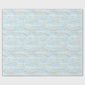 Regenbogen-Wirbel mit weißen Wolken im blauen Himm Geschenkpapier (Flach)