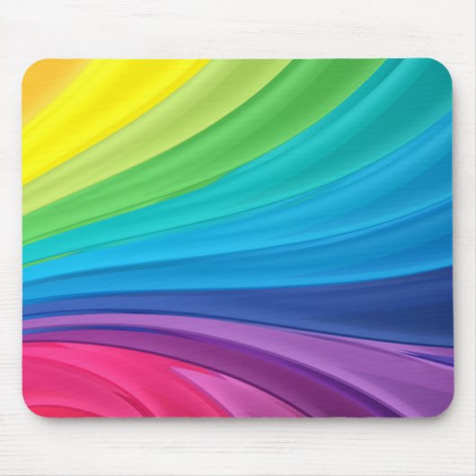 Regenbogen-Wirbel Mousepad (Vorne)