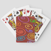 Regenbogen-Wirbel-Muster-Poker-Karten Spielkarten (Rückseite)