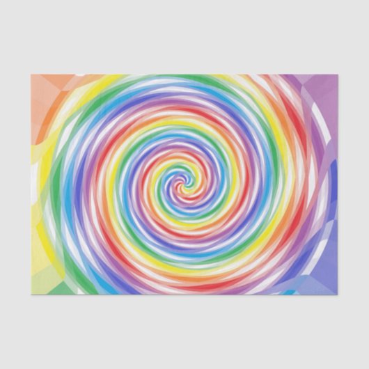Regenbogen-Wirbel Seidenpapier (Vorderseite)