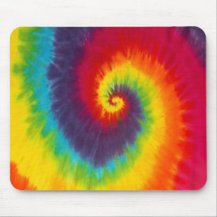 Regenbogen Wirbel Tie Dye Groovy Coole Bunte Farbe Mousepad