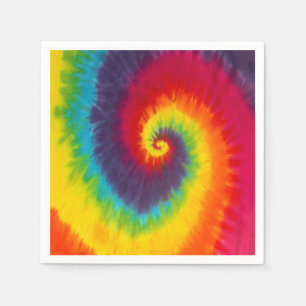 Regenbogen-Wirbel-Tie-Dye-Groovy-Kühl-Bunt Serviette