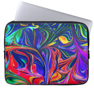 Regenbogen-Wirbel-Trippy-Leuchtstab Laptopschutzhülle