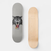 Regenbogen-Wolf Skateboard (Vorderseite)