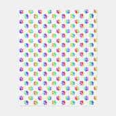 Regenbogen-Wolfstatze Fleecedecke (Vorderseite)