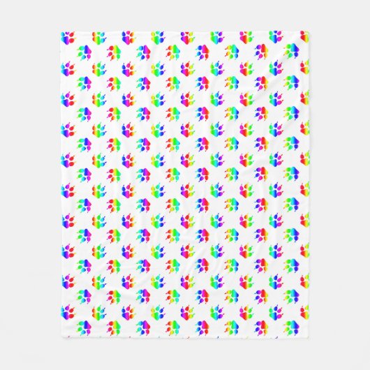 Regenbogen-Wolfstatze  Fleecedecke (Vorderseite)