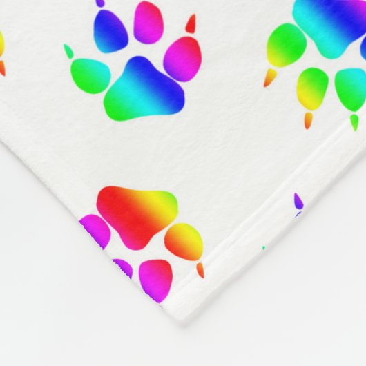 Regenbogen-Wolfstatze Fleecedecke (Ecke)
