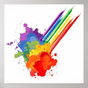 REGENBOGEN-WOLKE - .PNG POSTER