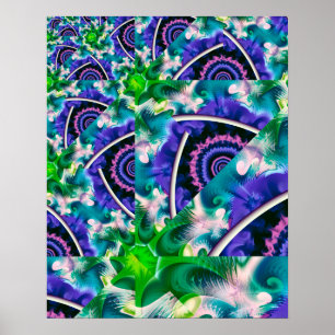 Regenbogen-Wolken-Abstrakt Poster