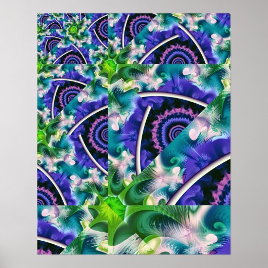 Regenbogen-Wolken-Abstrakt Poster (Vorne)
