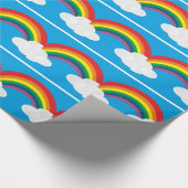 Regenbogen-Wolken-Bild Geschenkpapier (Ecke)