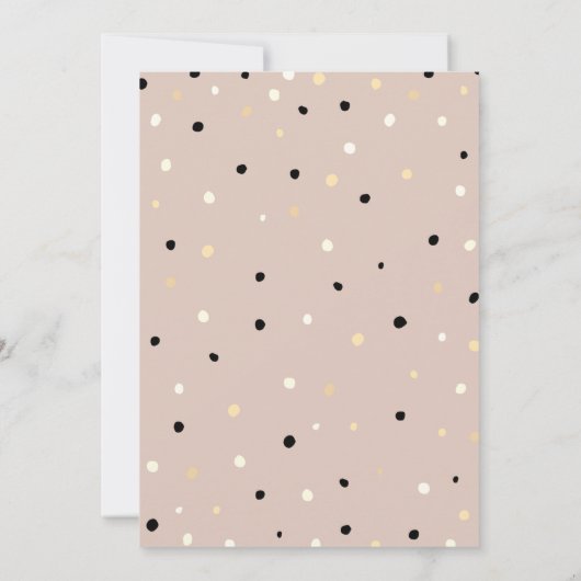 Regenbogen, Wolken, Dots Virtual Baby Dusche per M Einladung (Rückseite)