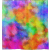 Regenbogen-Wolken Duschvorhang (Vorderseite)