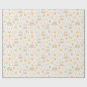 Regenbogen-Wolken-Geburtstags-Geschenkpapier Geschenkpapier (Flach)
