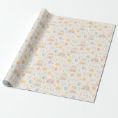 Regenbogen-Wolken-Geburtstags-Geschenkpapier Geschenkpapier (Ungerollt)